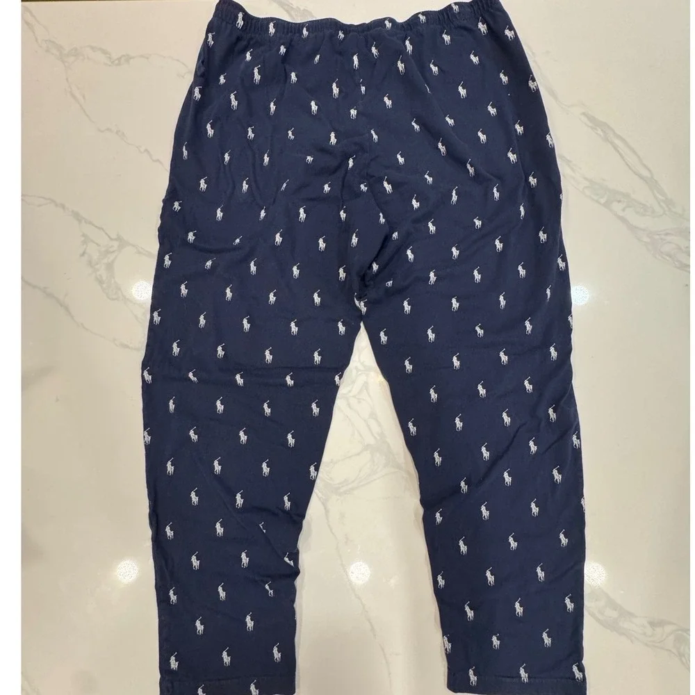 Polo Ralph Lauren Pajama Pants Pony Logo Size XL Navy Blue Men's